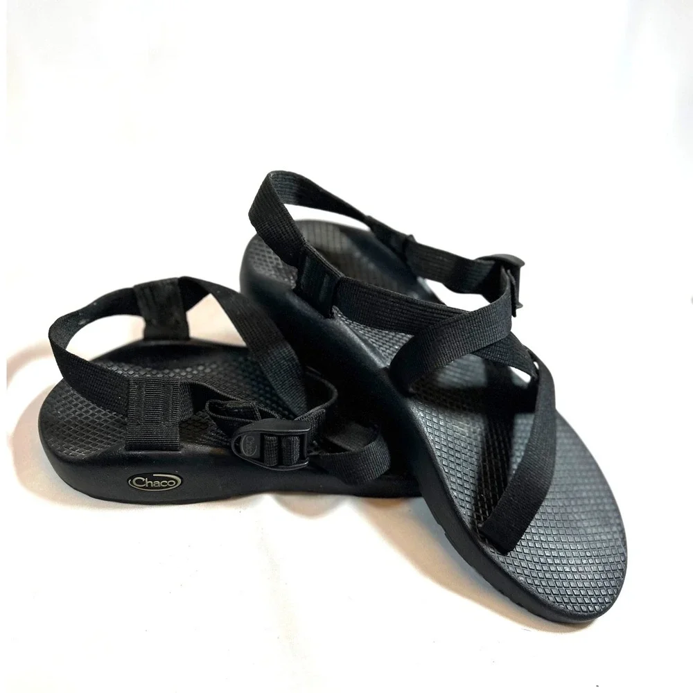 Chaco Z/1 Adjustable Classic Strap Black Sandals for Men Sz 10 Orthotic Support - Picture 7 of 14
